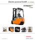 Electric powered forklift tonqh