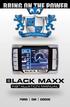 Warning! 2 Black Maxx Installation Manual