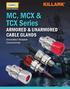 MC, MCX & TCX Series ARMORED & UNARMORED CABLE GLANDS. Innovated Reliable Connectivity