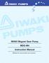 IWAKI Magnet Gear Pump MDG-M4 Instruction Manual