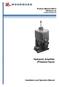 Product Manual (Revision A) Original Instructions. Hydraulic Amplifier (Pressure Input) Installation and Operation Manual