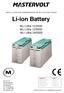 Li-ion Battery. MLi Ultra 12/2500 MLi Ultra 12/5000 MLi Ultra 24/5000 INSTALLATION AND COMMISSIONING OF MULTIPLE BATTERIES