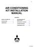 AIR CONDITIONING KIT INSTALLATION MANUAL