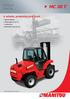 MC 30 T. A reliable, productive yard truck. Capacity 3000 kg. Lifting height 3 m to 7 m. 2 wheel drive. Motorization Turbo Euro III