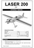 LASER 200. Hand-made Almost Ready to Fly R/C Model Aircraft ASSEMBLY MANUAL