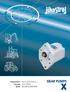 GEAR PUMPS. Displacement from 0.18 to 3.20 ccm Pressure up to 230 bar Speed from 800 to 8000 RPM