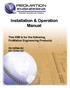 Installation & Operation Manual