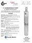 4 SUBMERSIBLE PUMP. ST SERIES (stainless steel) FEATURES. OPTION Extended 5 years warranty plan offered by the manufacturer