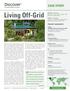 Living Off-Grid CASE STUDY PROJECT HIGHLIGHTS
