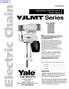 Electric Chain. YJLMT Series. Operating, Maintenance & Parts Manual. Follow all instructions and warnings YJLCMT680 UNPACKING