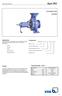 Ajax ISO. Centrifugal Pump ISO Application Application. Designation Designation. Operating Data - 50 Hz. Design. Type Series Booklet