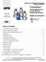 Tranquilizer. Surge Suppressors for Air-Driven Diaphragm Pumps. Metallic Construction. Table of Contents