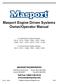 Masport Engine Driven Systems Owner/Operator Manual