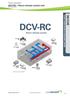 DCV-RC DCV-RC. DCV-RC Room climate control unit. Room climate control SMART DAMPERS & MEASURING UNITS. Product description.