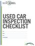 USED CAR INSPECTION CHECKLIST