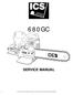 680GC SERVICE MANUAL ICS- Blount Inc Specifications and pricing are subject to change without notice. P/N REV12Sep2012