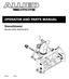 OPERATOR AND PARTS MANUAL