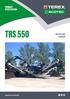 PRODUCT SPECIFICATION TRS 550 RECYCLING SCREEN.