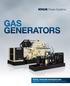 Power Systems GAS GENERATORS TOTAL SYSTEM INTEGRATION GENERATORS TRANSFER SWITCHES SWITCHGEAR CONTROLS