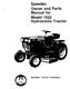 Speedex Owner and Parts Manual for. Model Hydrostatic Tractor. Speedex Tractor Company