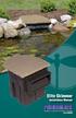 Elite Skimmer Installation Manual. Manufacturers of Quality Pond Equipment & Supplies Item #PBESIM