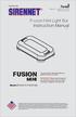 FUSION MINI. Fusion Mini Light Bar Instruction Manual V.1. Model # FN-6116, FN-6116D. Distributed By: