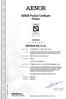AENOR Product Certificate