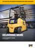 EP10-15KRT PAC, EP13-20(C)PNT, EP16-20(C)PN, EP25-35(C)N, EP40-50(C)(S)2 DELIVERING MORE ELECTRIC POWERED LIFT TRUCKS