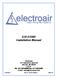 Installation Manual. Electroair 317 Catrell Dr, Suite #2 Howell, MI U.S.A. Ph: