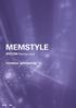 MEMSTYLE. SPECTRA Modules range TECHNICAL INFORMATION