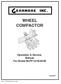 WHEEL COMPACTOR. Operation & Service, Manual For Model BLPF12/18/24/36. July Form: WheelCompactor.indd