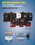 Stock Variable Speed AC & DC Motor Controls & Accessories. KB Electronics, Inc. Selection Guide GS-118A