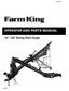 OperatOr and parts Manual 14 122' Swing Drive Auger