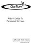 Rider s Guide To Paratransit Services
