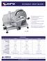 ECONOMY MEAT SLICER SPECIFICATIONS.