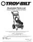 Illustrated Parts List. Pressure Washer / Lavadora de Presión