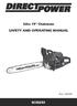 52cc 19 Chainsaw SAFETY AND OPERATING MANUAL
