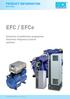 PRODUCT INFORMATION. EFC / EFCe. EFC / EFCe. Extension of production programme Electronic Frequency Control systems