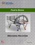 Parts Book. Bricking Machine. Made in America REV G