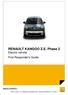 RENAULT KANGOO Z.E. Phase 2 Electric vehicle First Responder's Guide