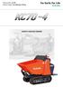 Engine output : 9.4 PS Machine weight : from 580 kg to 735 kg KUBOTA TRACKED DUMPER