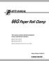 66G Paper Roll Clamp ARTS MANUAL. cascade 66G-RC G-RD This manual contains standard production Product Identification Numbers