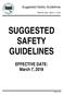 SUGGESTED SAFETY GUIDELINES