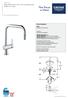 MINTA U SINK MIXER IWTH PULL OUT (SQUARELINE) MODEL # Product Specifications.   Product Description: