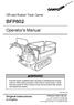 BFP602. Operator's Manual. Off-road Rubber Track Carrier. Original Instructions (in English)
