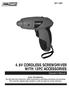4.8V CORDLESS SCREWDRIVER WITH 12PC ACCESSORIES Operator s Manual