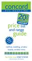 concord price list guide and range year guarantee extended roofline, cladding, window boards, window trims PVC ROOFLINE Fax Order Line: