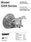 Model GXR Series. Consumer Pump. Triplex Plunger Pump Operating Instructions/ Repair Instructions Manual