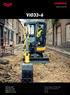 ViO33-6 MINI-EXCAVATOR. Operating weight Engine gross power Digging force (arm) Digging force (bucket)