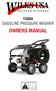 TX850 GASOLINE PRESSURE WASHER OWNERS MANUAL